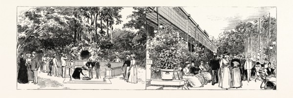 Bad Homburg vor der Hohe, GERMANY: THE LOUIS SPRING AND THE PROMENADE AT THE KURSAAL, 1890