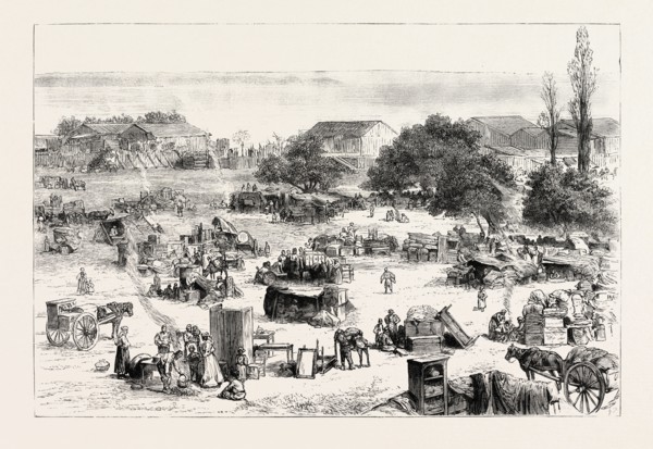 THE GREAT FIRE AT SALONICA, THESSALONIKI, GREECE: THE HOMELESS PEOPLE CAMPING OUT ON THE OUTSKIRTS