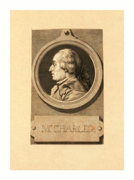 Mr. Charles, Head-and-shoulders profile portrait of French balloonist J.A.C. Charles, who made the