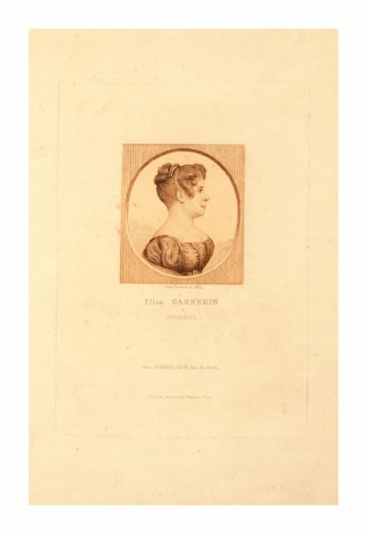 Elisa Garnerin, aeronaut by Jules Porreau, 1854.