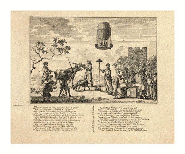 Dees Nederlandsche Koe, altoos Waereld-grooten, Dutch political cartoon about the partitioning of