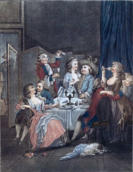 The evening meal by Jean Baptiste Huet, 1745-1811, french artist of the second half of the 18th