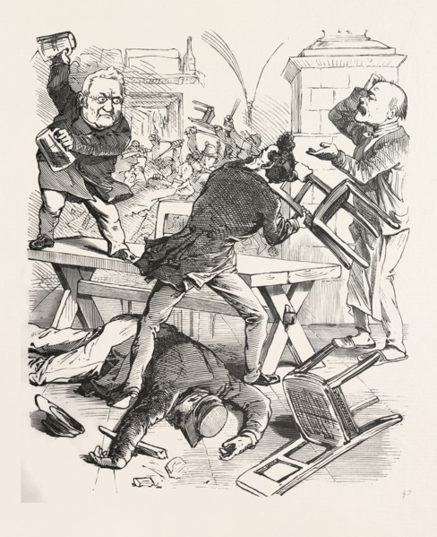 A fight after a glass of beer, hungary, 19th century, liszt gourmet archive, beer jug, beer,