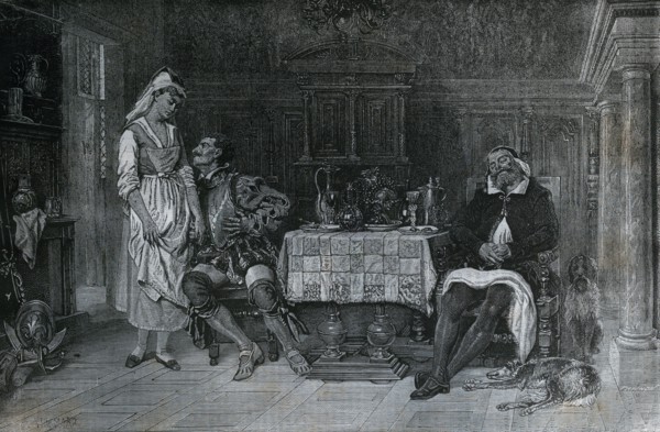 The good motive by Auguste Hadamard, 1823 - 1886, French, salon of beaux arts, 1880, 19th century,