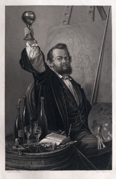 Portrait of the painter Peter Hasenclever, 1810-53, German, known mostly for his genre subjects,