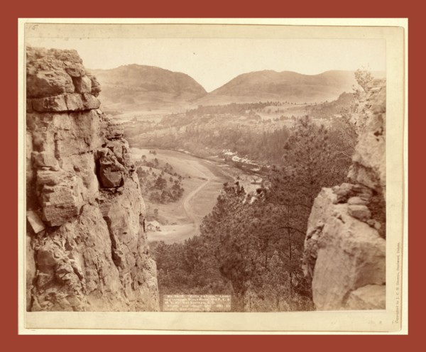Echo Canyon. Looking through Sioux Pass. On F.E. and M.V. Ry., Hot Springs, S.D., John C. H.