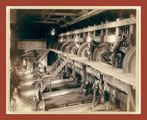 The Interior. Clean Up day at the Deadwood Terra Gold Stamp Mill, one of the Homestake Mills,