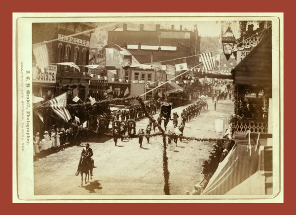 Jollification. Deadwood People celebrating the building of D.O.R.R. road to Lead City, John C. H.