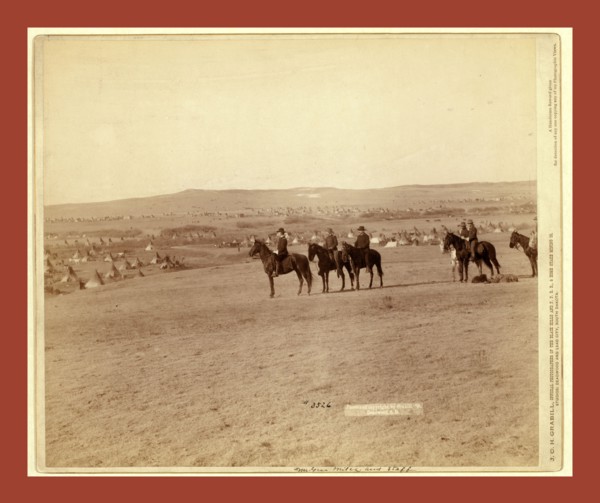 General Miles and staff, John C. H. Grabill was an american photographer. In 1886 he opened his