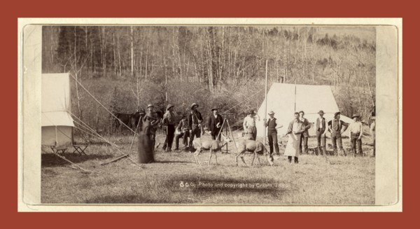 Engineers Corps camp and visitors, John C. H. Grabill was an american photographer. In 1886 he