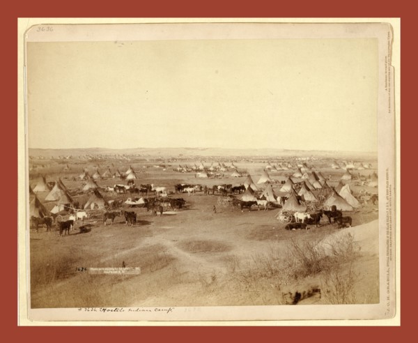 Hostile Indian camp, John C. H. Grabill was an american photographer. In 1886 he opened his first