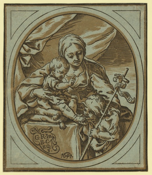 The Virgin, Child, and St. John the Baptist, Coriolano, Bartolomeo, approximately
