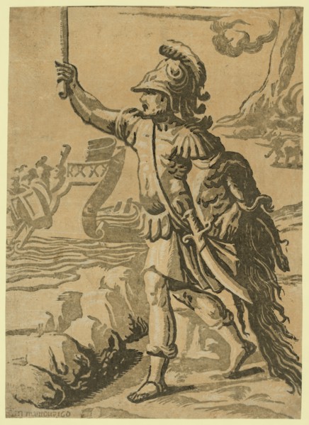 Jason returning with the golden fleece / AA [monogram of Andrea Andreani, approximately 1560-1623]