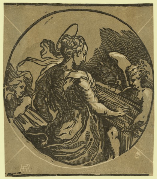 St. Cecilia / AA [monogram of Andrea Andreani], between 1530 and 1550. Trento, Antonio da,