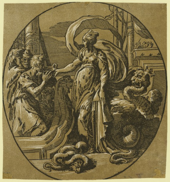Circe, dating from between 1500 and 1530, Carpi, Ugo da, 1480-approximately 1532, artist,