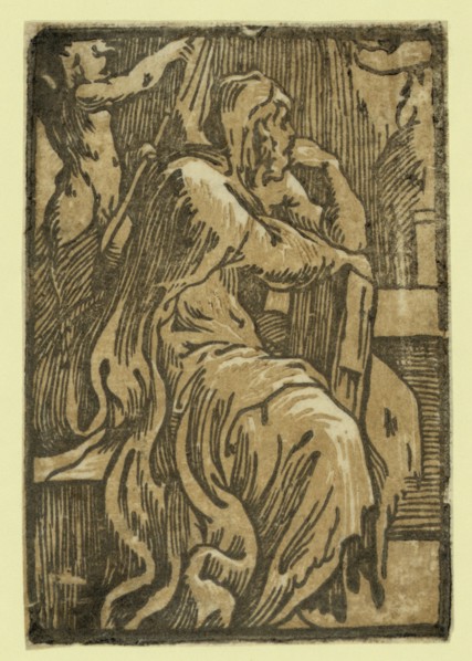 The philosopher, between 1530 and 1550. Trento, Antonio da, approximately 1508-approximately 1550,