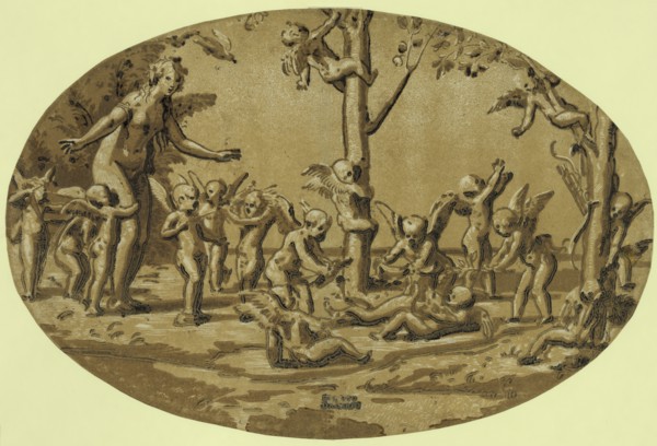 Venus and cupids, between 1515 and 1535, Carpi, Ugo da, 1480-approximately 1532