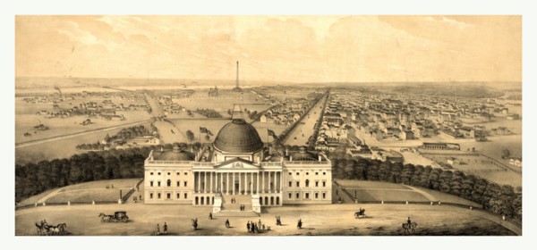 View of Washington, circa 1850 by Robert Pearsall Smith, 1827 1898, US, USA, America