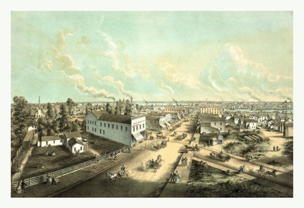 Oshkosh, Wis. From H.L. Cottrill's Block lith. & published by Kurz & Seifert, Milwaukee, Wis. drawn