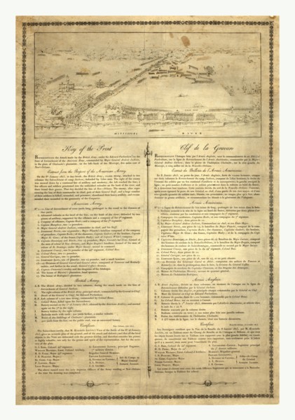 View of the battle near Chalmettes plantation, Jan. 8, 1815 by