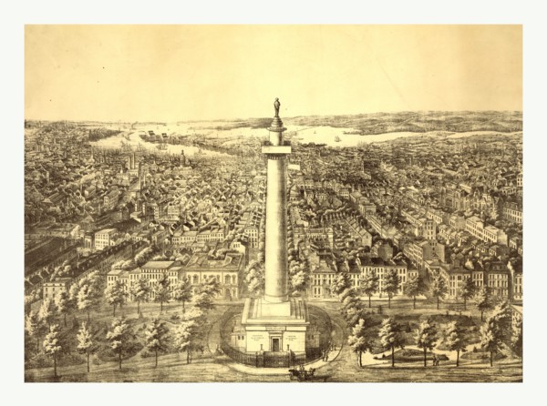The city of Baltimore City, Md. in 1880 View from Washington Monument looking south A. Sachse & Co.