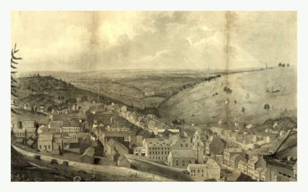View of Pottsville Taken from Sharp Mountain & respectfully dedicated to the enterprising citizens