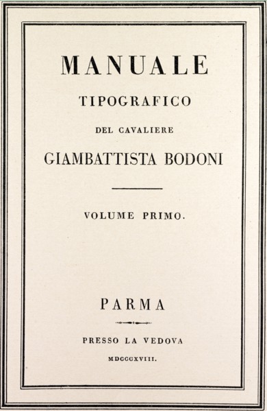 Bodoni  Manuale