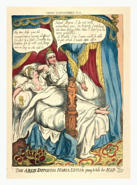 The arch dutchess Maria Louisa going to take her NAP, 1810, the young Archduchess Maria Louisa,