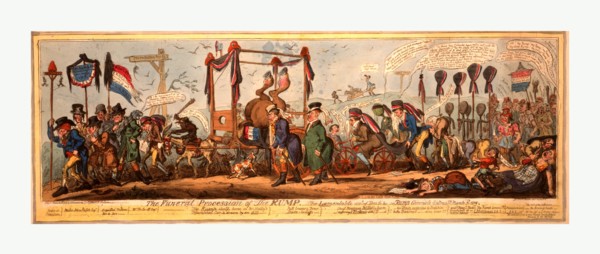 The funeral procession of the rump, Cruikshank, George, 1792-1878, artist, engraving 1819, a satire