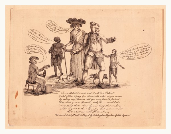 I am a Patriot d- me Sir and I will be a Patriot ..., [London], 1776 Oct., Charles James Fox, an