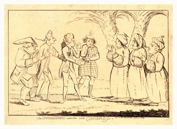 The commissioner's interview with congress, Darly, Matthew, active 1741-1780, en sanguine engraving