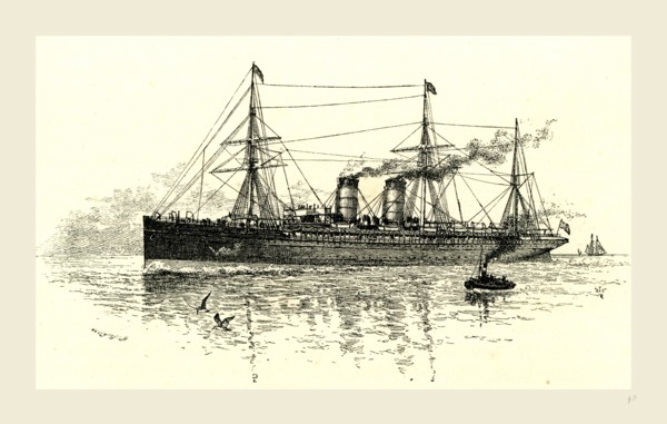 The Cunard Steamship Umbria, USA, 1891