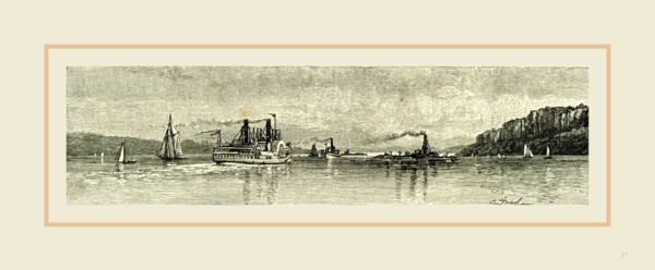 Approach to New York by the Hudson, 1891, USA