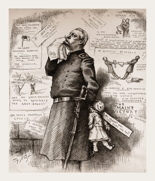 A FINANCIAL MISTAKE., 1880, 19th century engraving, USA, America