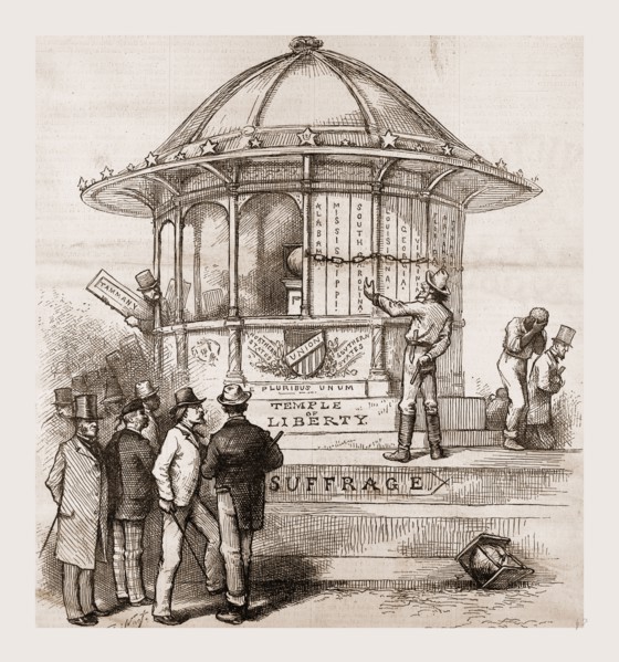 " FREEDOM OF SUFFRAGE TO THE BLACKS MEANS FREEDOM OF SUFFRAGE TO THE WHITES., 1880, 19th century