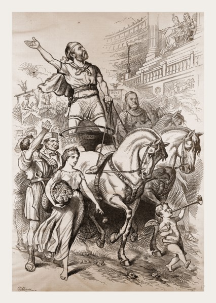 VICTORY!., 1880, 19th century engraving, USA, America
