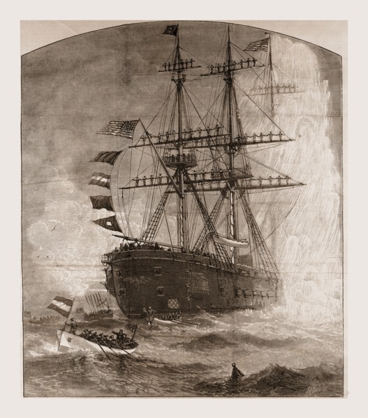 THE NAVAL REVIEW AT FORTRESS MONROEâ€îCEREMONIES DURING THE PRESIDENT'S VISIT TO THE FLAG-SHIP