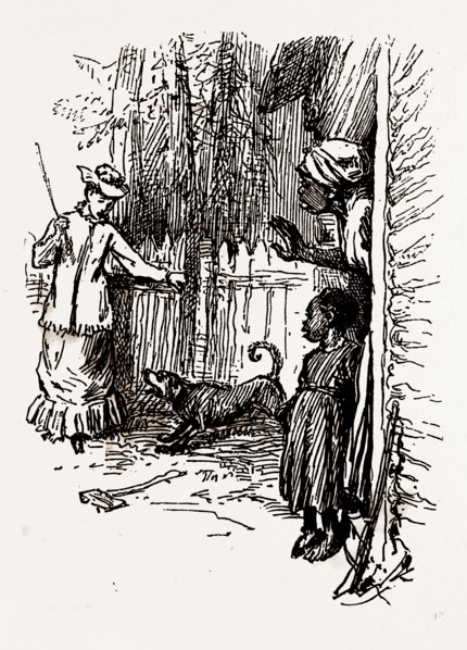 Alabama, agricultural workers, " THE DOG WON'T BITE YOU.", 1880, 19th century engraving, USA,