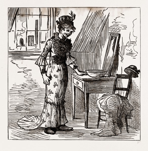 THERE CAME TO NEW YORK A POOR EXILE OF ERIN, 1880, 19th century engraving, USA, America
