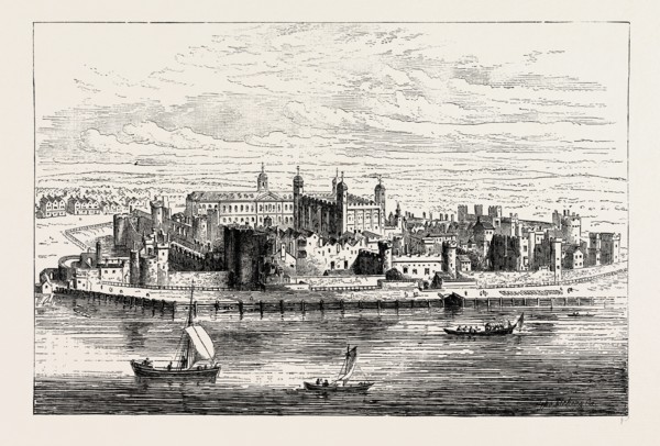 The Tower of London, UK, view from around 1700