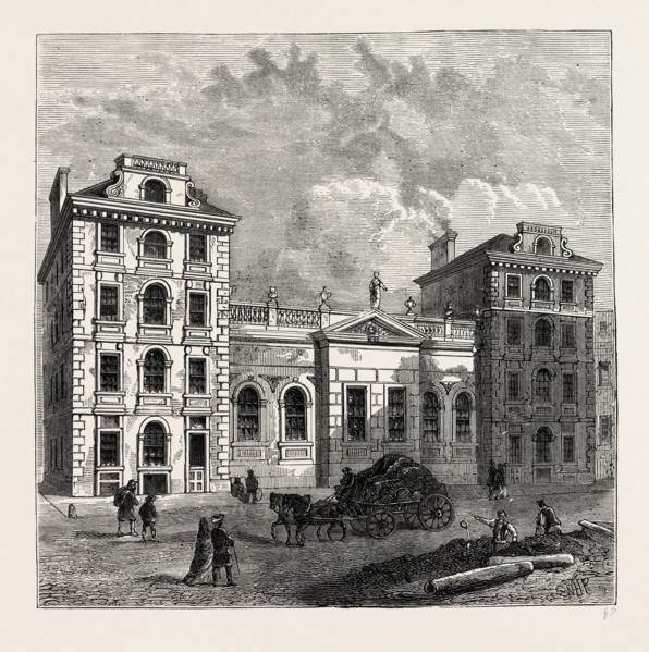 OLD ST. PAUL'S SCHOOL, 1750, London, UK, 19th century engraving