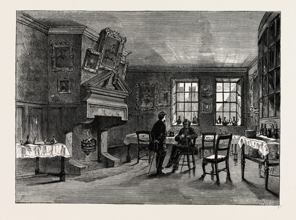 DOLLY'S COFFEE-HOUSE. London, UK, 19th century engraving