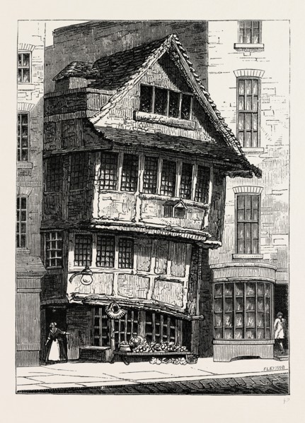 THE OLD FOUNTAIN, IN THE MINORIES, 1798, London, UK, 19th century engraving