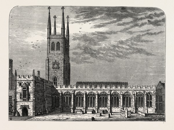ST. SEPULCHRE'S CHURCH IN 1737. London, UK, 19th century engraving