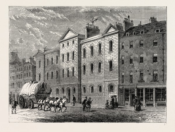 GILTSPUR STREET COMPTER, 1840. London, UK, 19th century engraving