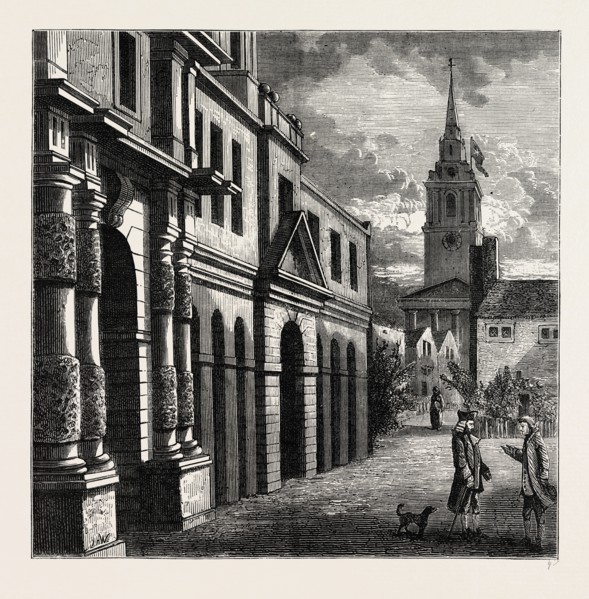 THE KING'S MEWS, 1750,  London, UK, 19th century engraving