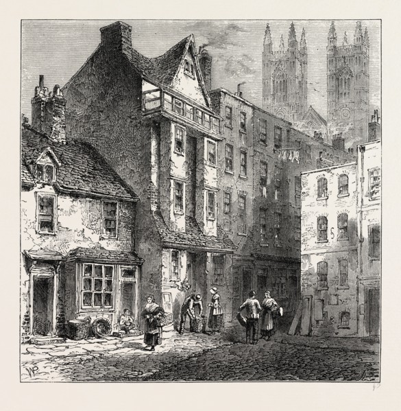 CAXTON'S HOUSE, WESTMINSTER, 1827, London, UK, 19th century engraving