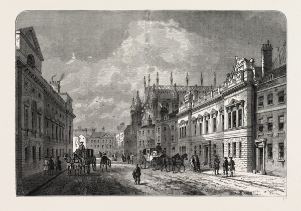 MARGARET STREET, WESTMINSTER. from a sketch made in 1820. London, UK, 19th century engraving
