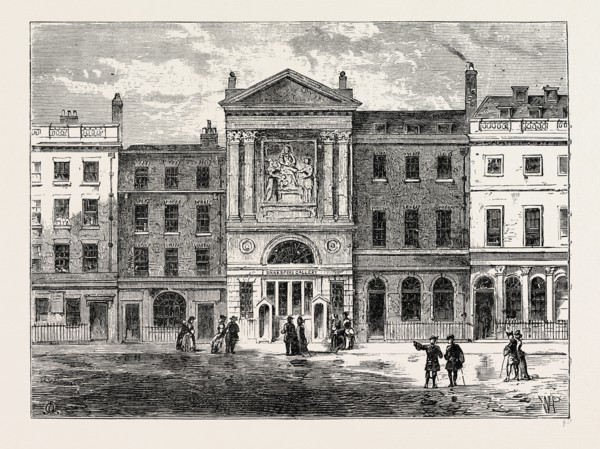 PALL MALL, the Shakespeare Gallery, London, UK, 19th century engraving
