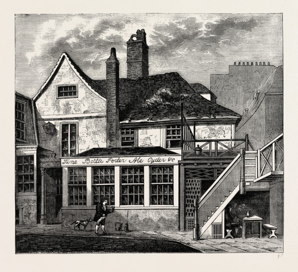 THE MANOR HOUSE OF TOTEN HALL. London, UK, 19th century engraving